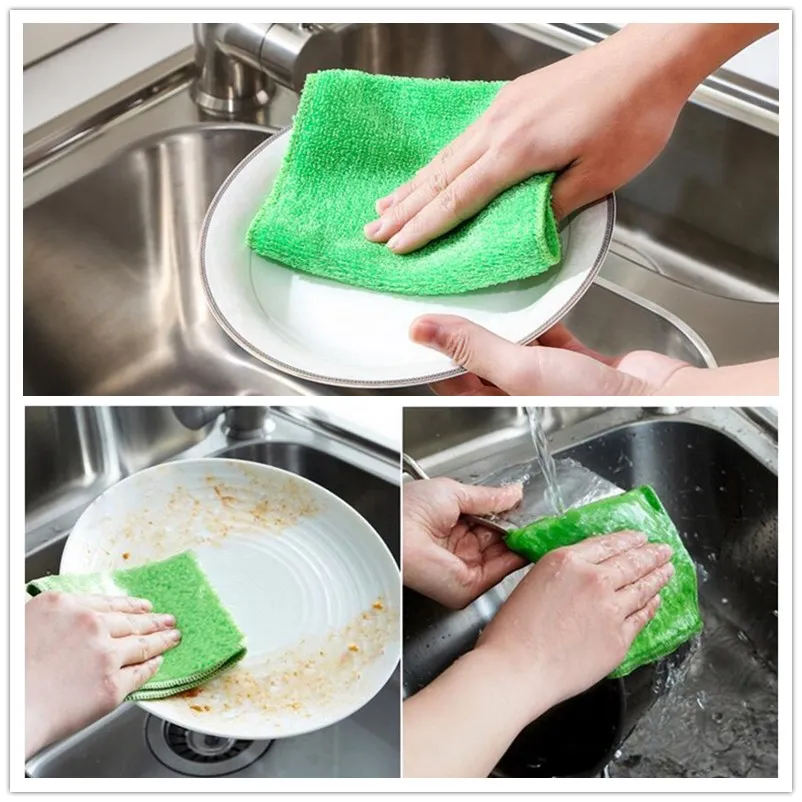 5/10/15/20 PCS Dish Cloth Bamboo Fiber High Efficient Anti-grease Cleaning Towel Washing Towel Magic Kitchen Cleaning Wiping Rag
5/10/15/20 PCS Dish Cloth Bamboo Fiber High Efficient Anti-grease Cleaning Towel Washing Towel Magic Kitchen Cleaning Wiping Rag