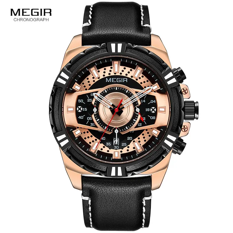 Top Brand Megir 2019 Mens Military Quartz Watches Luxury Sport Chronograph Leather Strap Wristwatch Clock Man Relogios 2118 Rose
Top Brand Megir 2019 Mens Military Quartz Watches Luxury Sport Chronograph Leather Strap Wristwatch Clock Man Relogios 2118 Rose