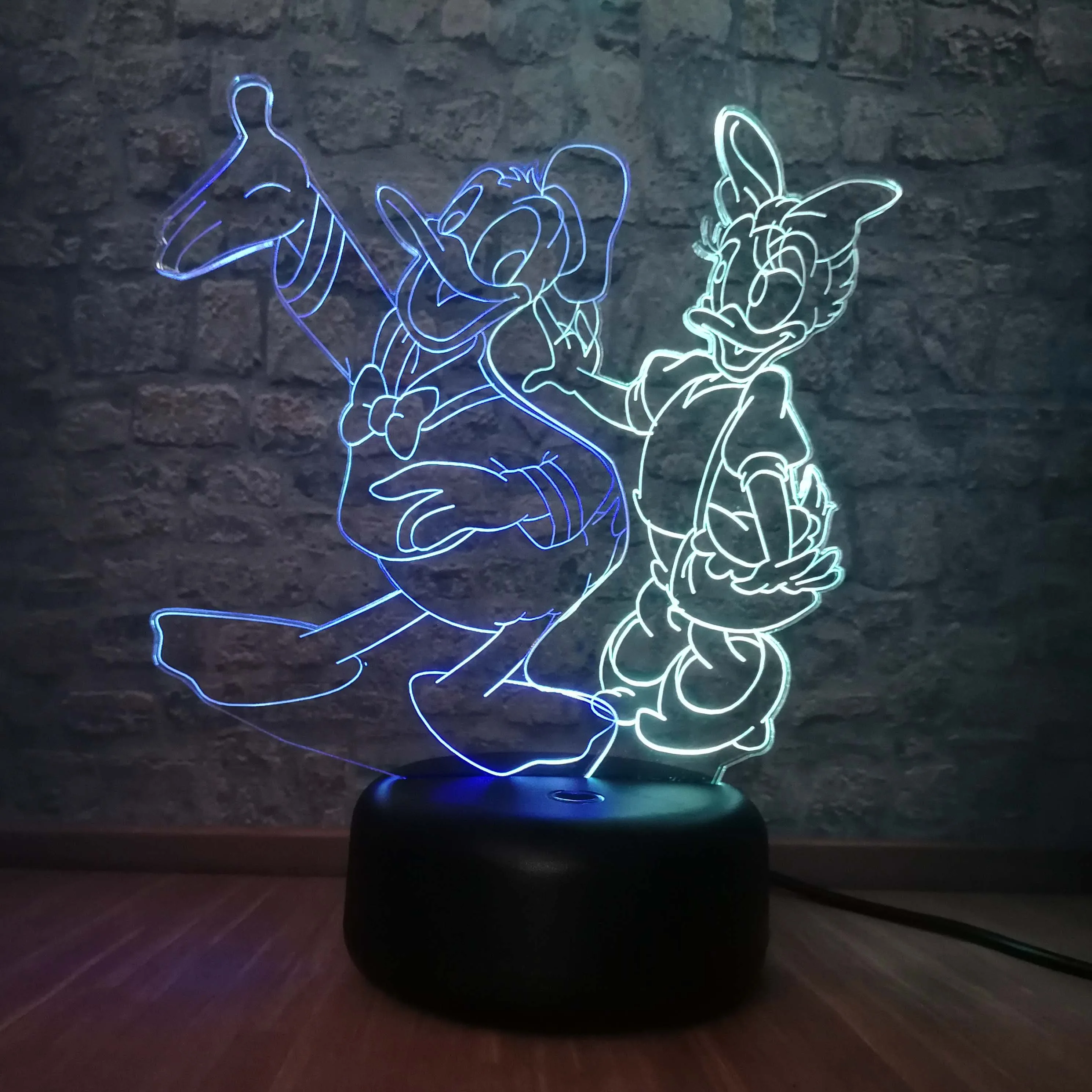 Креативный милый 3D светодиодный светильник с изображением Дональда Дака Дейзи 7