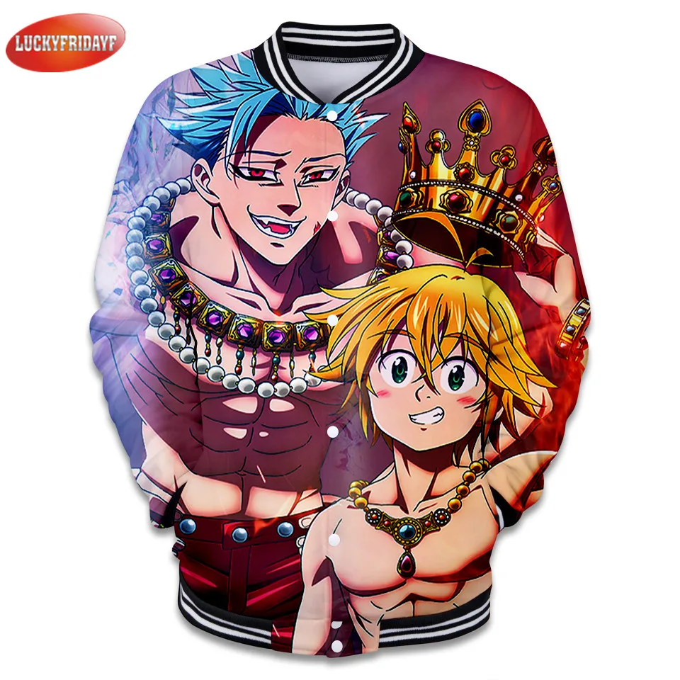 Nanatsu No Taizai Baseball Jacket Japanese Anime 3D Printed Casual Jacket Funny Anime Clothes Autumn/Winter Jacket Plus Size
Nanatsu No Taizai Baseball Jacket Japanese Anime 3D Printed Casual Jacket Funny Anime Clothes Autumn/Winter Jacket Plus Size