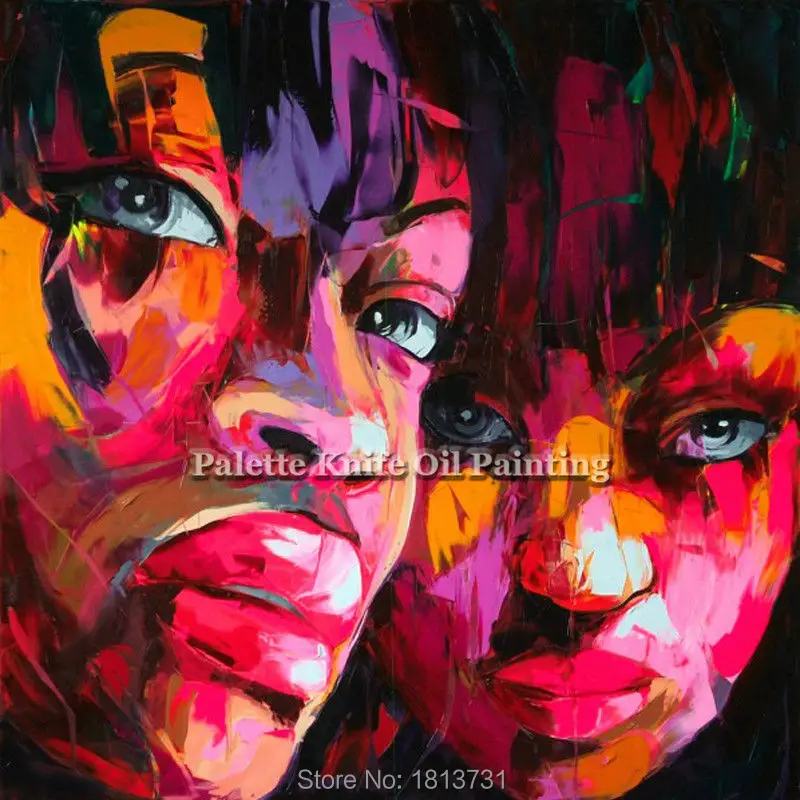 Hand painted Francoise Nielly Palette knife portrait Face Oil painting Character figure canva wall Art picture for living room28
Hand painted Francoise Nielly Palette knife portrait Face Oil painting Character figure canva wall Art picture for living room28
