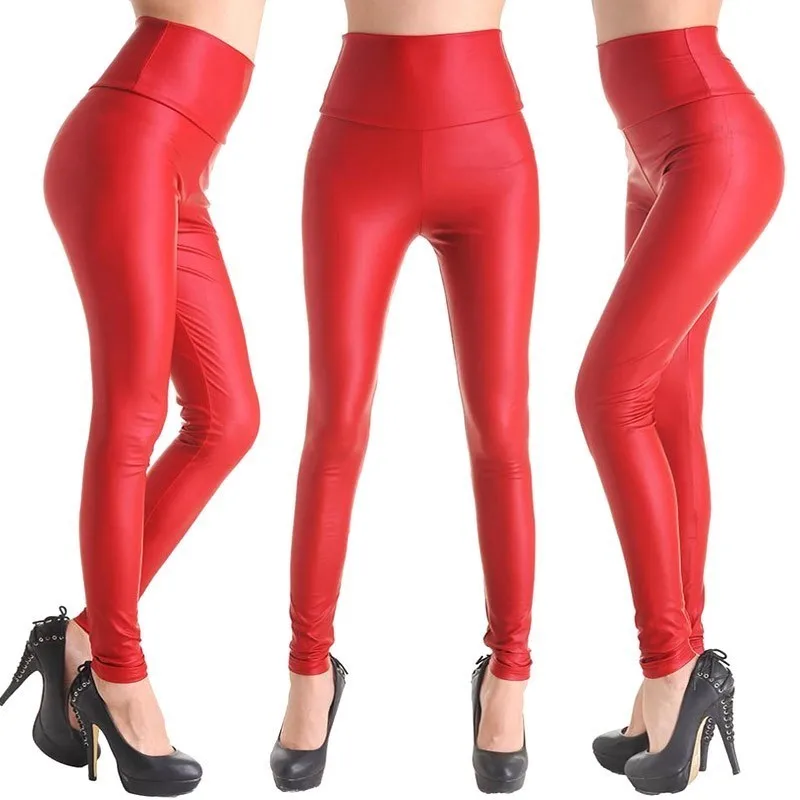 MIND FEET Women PU Leather Stretch Leggings Fitness Elastic High Waist Slim Stretch Skinny Female Pencil Pants Spring Autumn
MIND FEET Women PU Leather Stretch Leggings Fitness Elastic High Waist Slim Stretch Skinny Female Pencil Pants Spring Autumn