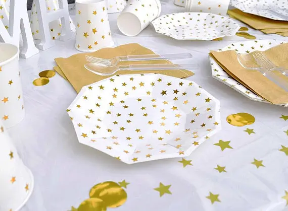 7" 9" gold foil paper plates, 8pcs paper plates, gold foil star, gold party, party plates, baby shower, birthday party
7" 9" gold foil paper plates, 8pcs paper plates, gold foil star, gold party, party plates, baby shower, birthday party