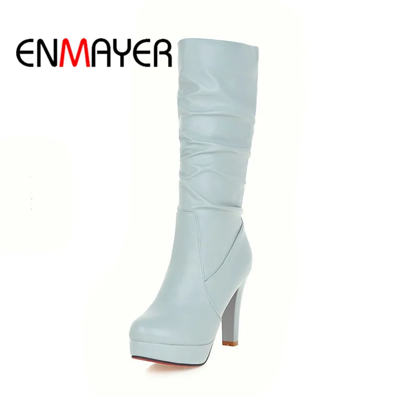 ENMAYER 2020 Spike Heel New Arrival High Quality Micorfiber Woman Casual Shoes Slip on Shoes Size 34-43 Blue White Boots WHY112
ENMAYER 2020 Spike Heel New Arrival High Quality Micorfiber Woman Casual Shoes Slip on Shoes Size 34-43 Blue White Boots WHY112