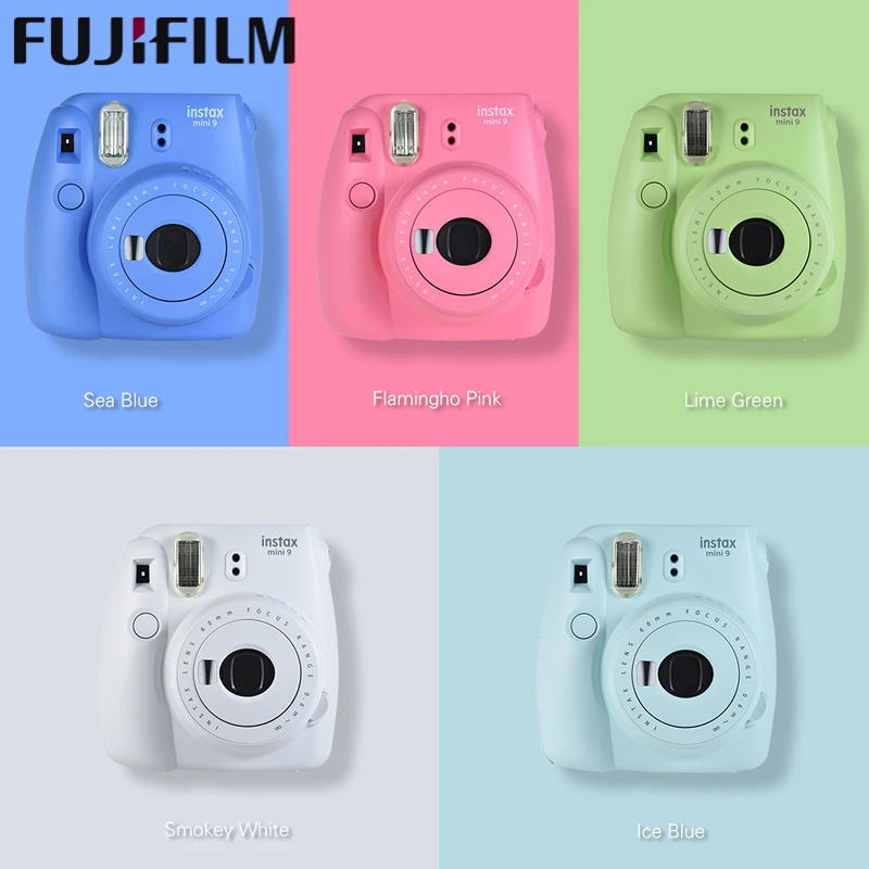 Оригинальная фотокамера Fuji пленка Instax Mini 9 Мгновенной Печати 5 цветов fuji