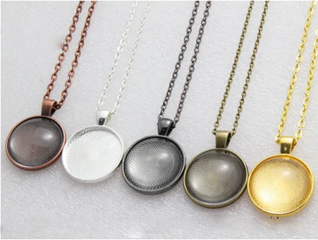 10kits Round Necklace Pendant Blank Base Sets Include (20/25/30mm Pendant+Glass+3x4mm 24Inch Rolo Chain) For DIY Jewelry Making
10kits Round Necklace Pendant Blank Base Sets Include (20/25/30mm Pendant+Glass+3x4mm 24Inch Rolo Chain) For DIY Jewelry Making