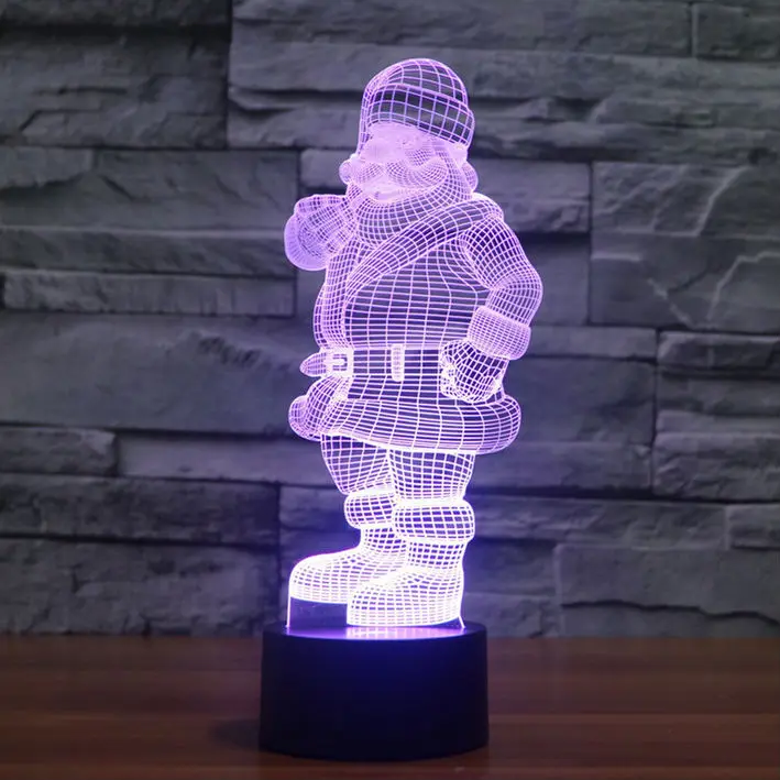 Christmas Claus 3D Lamp LED Night Light 7 Color Change Touch Switch Home Decoration Creative lamp Christmas Gift
Christmas Claus 3D Lamp LED Night Light 7 Color Change Touch Switch Home Decoration Creative lamp Christmas Gift