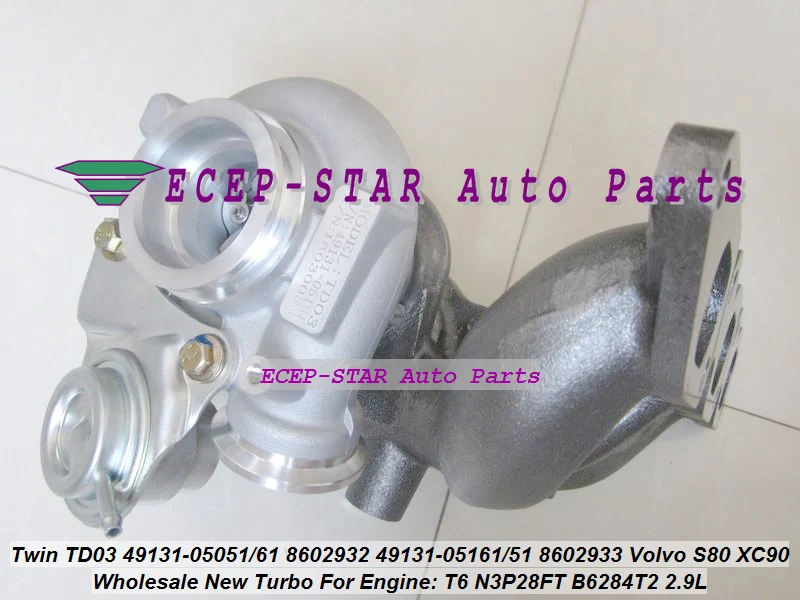 Twin Turbo TD03 49131-05050 49131-05060 49131-05150 49131-05160 8602932 8602933 For Volvo S80 XC90 2.9T N3P28FT B6284T B6284T2
Twin Turbo TD03 49131-05050 49131-05060 49131-05150 49131-05160 8602932 8602933 For Volvo S80 XC90 2.9T N3P28FT B6284T B6284T2