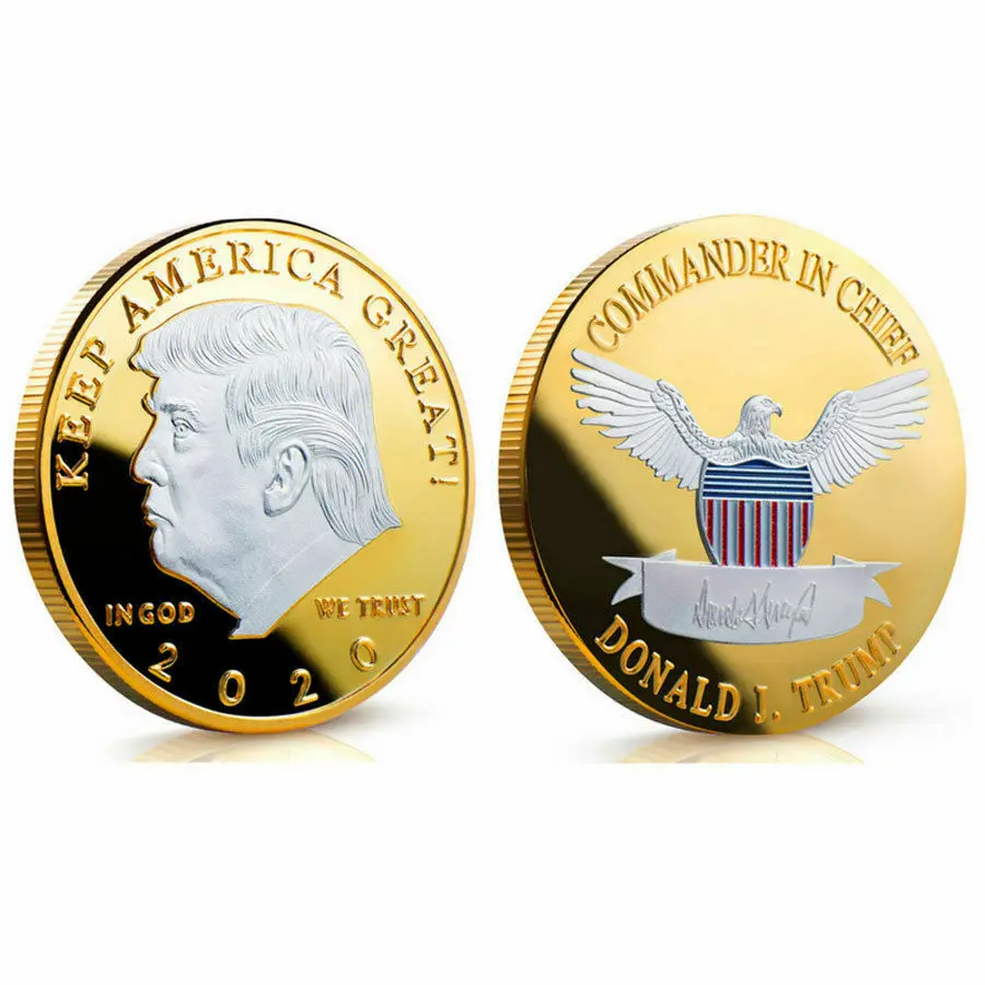 Donald J Trump Of US President Donald Trump Silver Gold Plated EAGLE Commemorative Coin
Donald J Trump Of US President Donald Trump Silver Gold Plated EAGLE Commemorative Coin