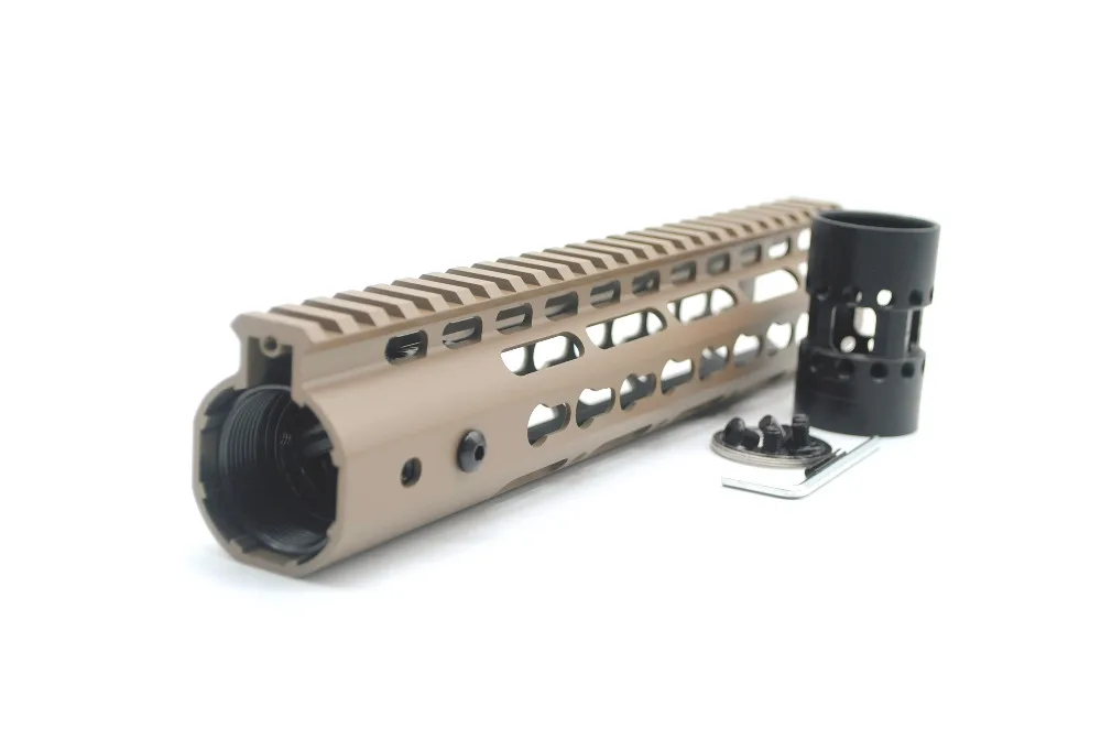 Tan 10'' Inch Utlralight Keymod Style Handguard Picatinny Rail with Detachable Barrel Nut For AR-15 M4 M16
Tan 10'' Inch Utlralight Keymod Style Handguard Picatinny Rail with Detachable Barrel Nut For AR-15 M4 M16