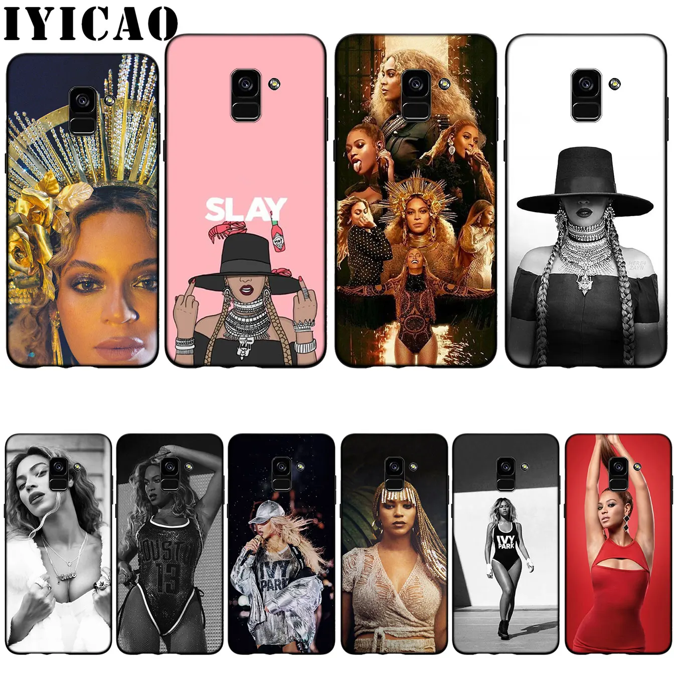 Роскошный силиконовый мягкий чехол IYICAO singer Beyonce для Samsung Galaxy A6 Plus A9 A8 A7 2018 A3 A5 2016 2017