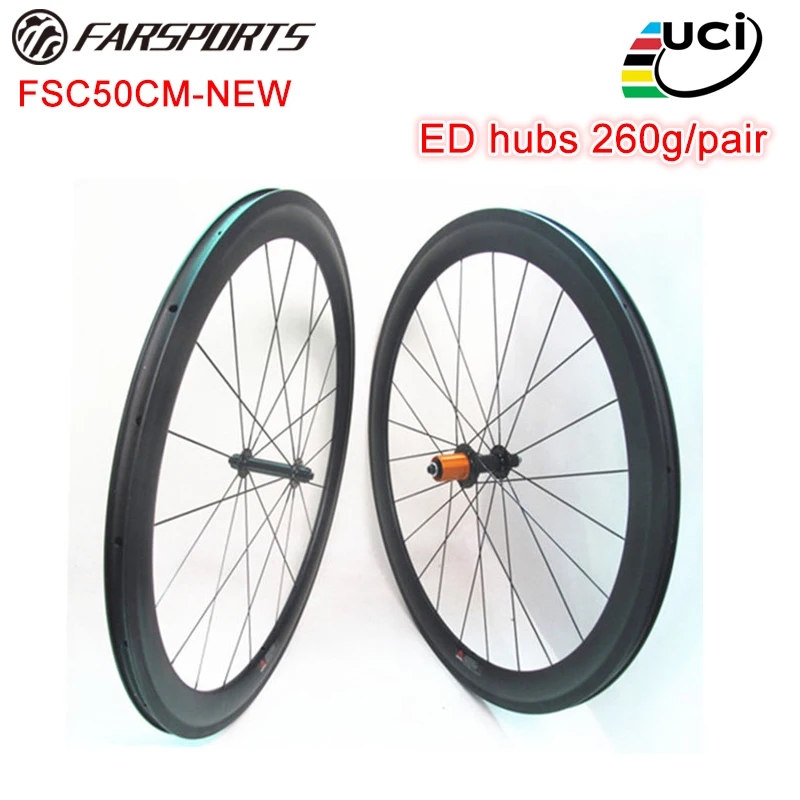 Internal Nipple! 50mm deep Farsports carbon clincher biycle wheels Edhub Sapim cx-ray spokes 1330g road wheelsets
Internal Nipple! 50mm deep Farsports carbon clincher biycle wheels Edhub Sapim cx-ray spokes 1330g road wheelsets