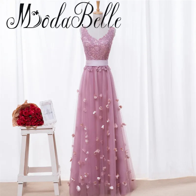 Modabelle Vestidos De Gala Largos 2017 ручная работа цветы платье для выпускного вечера розовое