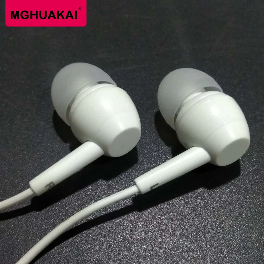 MGHUAKAI белый 3 5 мм наушники вкладыши Hifi Проводная гарнитура без микрофона
