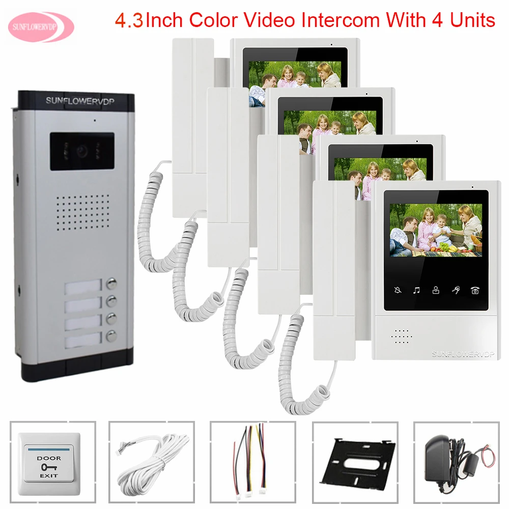 Video Call With Monitors for Door Video Intercom for a Private House Intercom 4.3 inche Home Intercom Video Surveillance System
Video Call With Monitors for Door Video Intercom for a Private House Intercom 4.3 inche Home Intercom Video Surveillance System