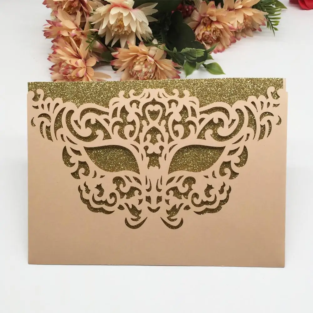 35Pcs Bridal Shower Decoration Wedding invitation Card Mask Pattern Pearl paper Card Birthday InviteParty Blessing Greeting Card
35Pcs Bridal Shower Decoration Wedding invitation Card Mask Pattern Pearl paper Card Birthday InviteParty Blessing Greeting Card