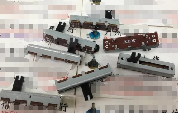5 шт./лот HT 35 мм слайдер с одним потенциометром B100K длиной ручки 10 x мм|potentiometer