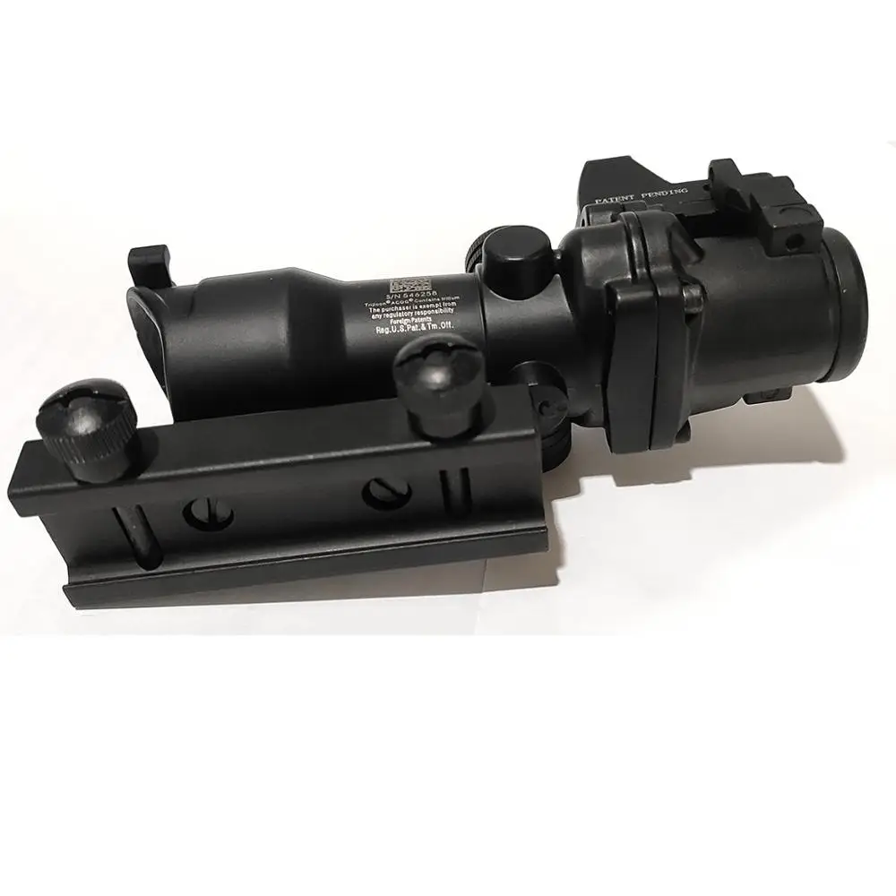 ACOG Тактический 4X32 прицел реальный зеленый/красный источник волокна для винтовки