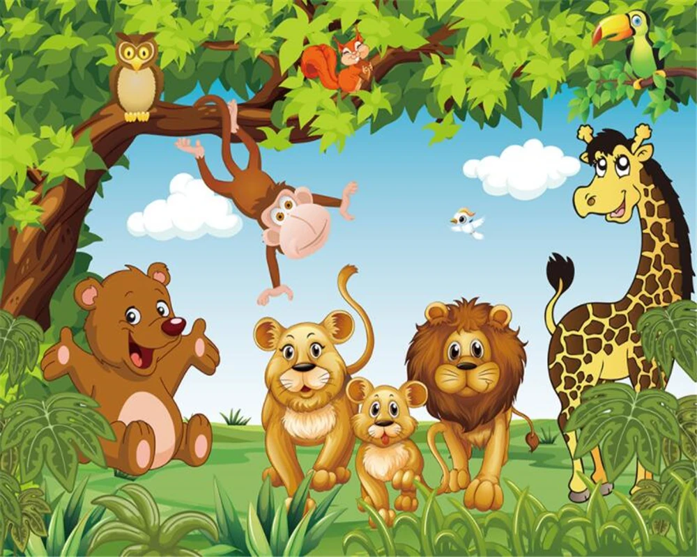 Beibehang Custom 3D wallpaper cartoon animal woods children bedroom background decoration 3d children wallpaper papel mural
Beibehang Custom 3D wallpaper cartoon animal woods children bedroom background decoration 3d children wallpaper papel mural