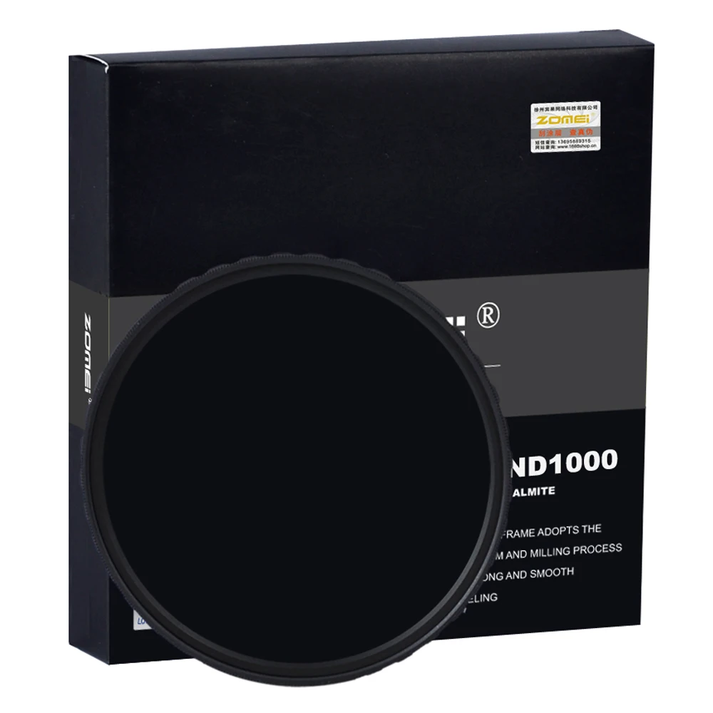 Ультратонкий многослойный фильтр ZOMEi Pro 10-STOP HD ND1000 нейтральной плотности 52/58/67/72/77/82 мм для Nikon Canon Fuji Leica Sony
Ультратонкий многослойный фильтр ZOMEi Pro 10-STOP HD ND1000 нейтральной плотности 52/58/67/72/77/82 мм для Nikon Canon Fuji Leica Sony
