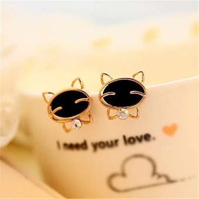 Sell Fashion Earrings Fashion Jewelry Lovely Rhinestone Cat Earrings Cute Cat Stud Earrings For Women Girls Gift Wholesale
Sell Fashion Earrings Fashion Jewelry Lovely Rhinestone Cat Earrings Cute Cat Stud Earrings For Women Girls Gift Wholesale