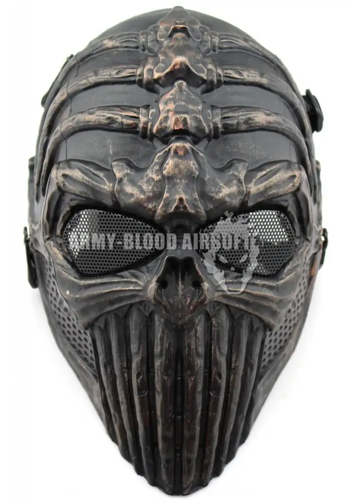 DC-07 Spine Tingler Style Wire Mesh Wire Mesh Tactical Mask spine skull mask (Red Bronze Army Green Brass)
DC-07 Spine Tingler Style Wire Mesh Wire Mesh Tactical Mask spine skull mask (Red Bronze Army Green Brass)