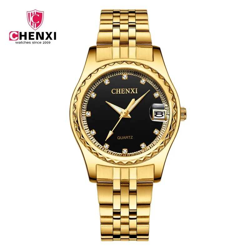 CHENXI Brand Women Wristwatch Luxury Gold Steel Women Business Dress Rhinestone Watches Quartz Clock Waterproof Relogio Feminino
CHENXI Brand Women Wristwatch Luxury Gold Steel Women Business Dress Rhinestone Watches Quartz Clock Waterproof Relogio Feminino