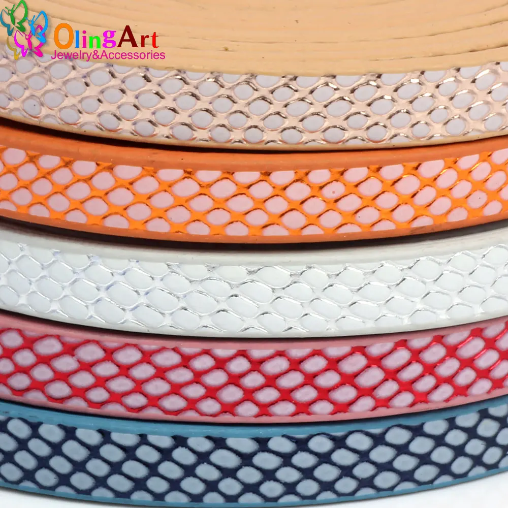 OlingArt newest 6MM 1Yard Flat PU Bright spot lines wire Leather Cords /accessories/DIY Bracelet necklace Jewelry making
OlingArt newest 6MM 1Yard Flat PU Bright spot lines wire Leather Cords /accessories/DIY Bracelet necklace Jewelry making