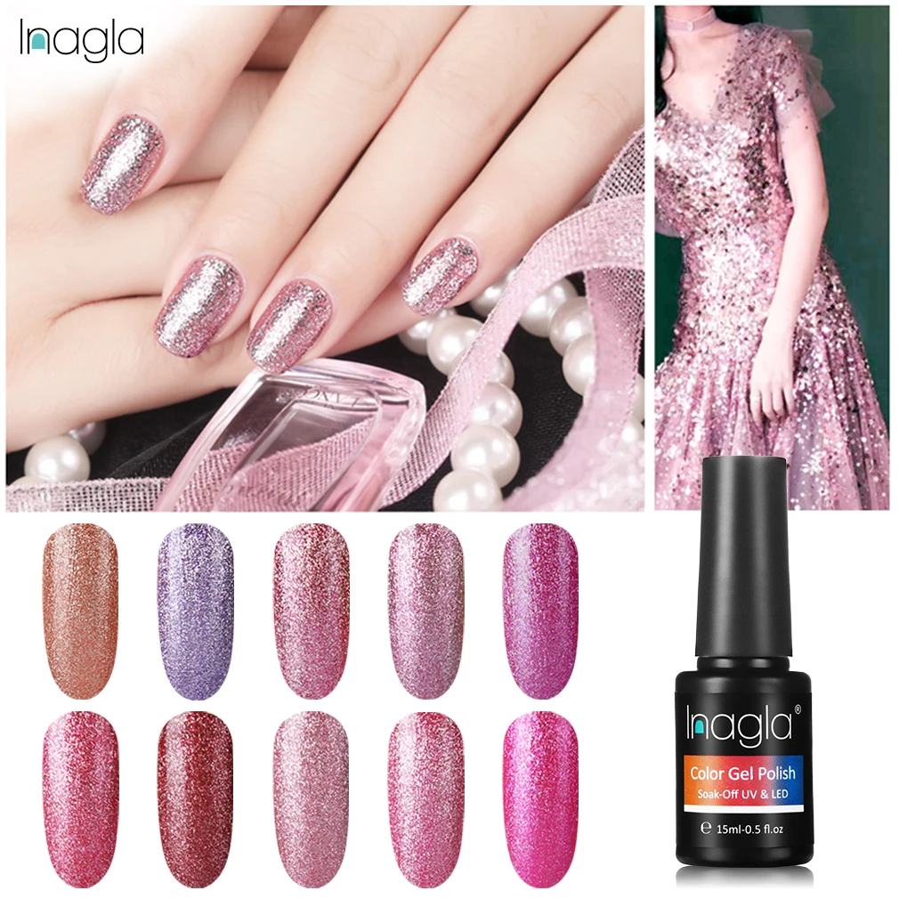 Inagla 34 Colors Bling Glitter 15ml Platinum Gel Nail Polish Soak Off UV LED Nail Art Top Base Coat Varnish Long Lasting
Inagla 34 Colors Bling Glitter 15ml Platinum Gel Nail Polish Soak Off UV LED Nail Art Top Base Coat Varnish Long Lasting