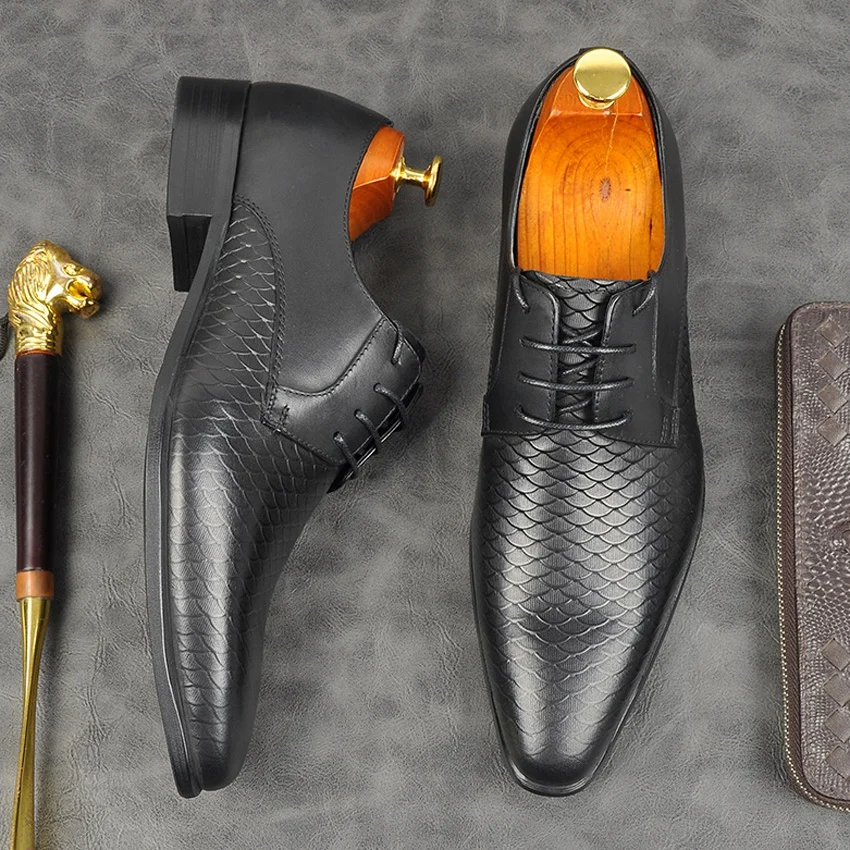 Luxury Snake Pattern Handmade Formal Dress Mens Derby Banquet Oxford Shoes Genuine Leather Pointed Toe Wedding Party Flats AM260
Luxury Snake Pattern Handmade Formal Dress Mens Derby Banquet Oxford Shoes Genuine Leather Pointed Toe Wedding Party Flats AM260