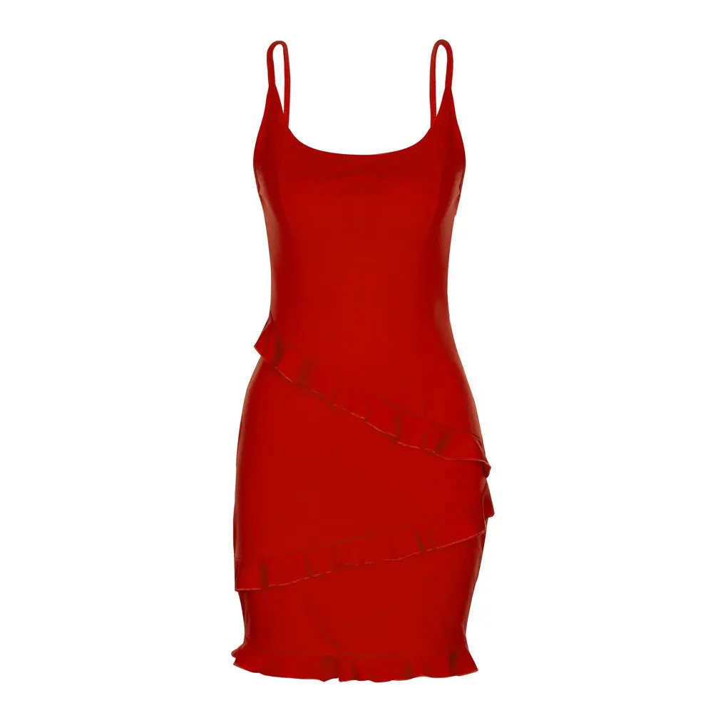 New Summer Arrival Sexy Women Dress Spaghetti Strap Solid Mini Dress Ruffles Party Beach Dresses Female
New Summer Arrival Sexy Women Dress Spaghetti Strap Solid Mini Dress Ruffles Party Beach Dresses Female