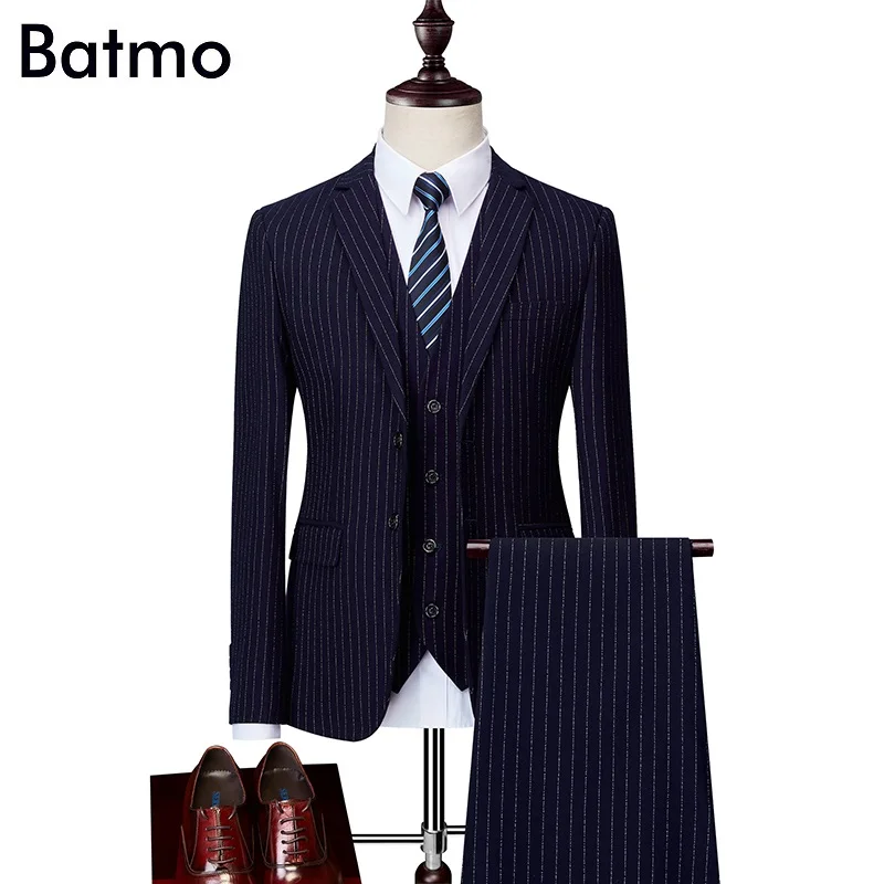 Batmo 2019 Новое поступление высококачественные полосатые повседневные костюмы для мужчин, мужские повседневные полосатые костюмы, куртка + бр...
Batmo 2019 Новое поступление высококачественные полосатые повседневные костюмы для мужчин, мужские повседневные полосатые костюмы, куртка + бр...