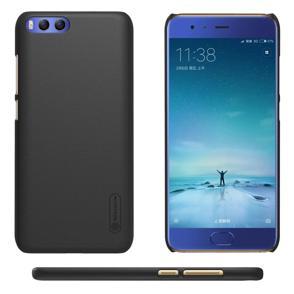 Чехол Nillkin для телефона Xiaomi 6 /M6 Mi6 черный Жесткий матовый чехол накладка m mi6 mi m6