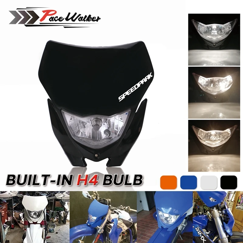 For Yamaha Honda WR 450 250 YZ TTR Motorcycle Off Road H4 Headlight Enduro Supermoto Dirt Bike Motocross Headlight Fairing
For Yamaha Honda WR 450 250 YZ TTR Motorcycle Off Road H4 Headlight Enduro Supermoto Dirt Bike Motocross Headlight Fairing