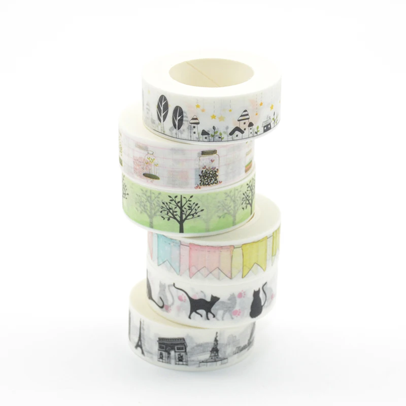 Декоративная лента Washi, яркая клейкая лента с флагом, винтажная клейкая лента с рисунком кота
Декоративная лента Washi, яркая клейкая лента с флагом, винтажная клейкая лента с рисунком кота