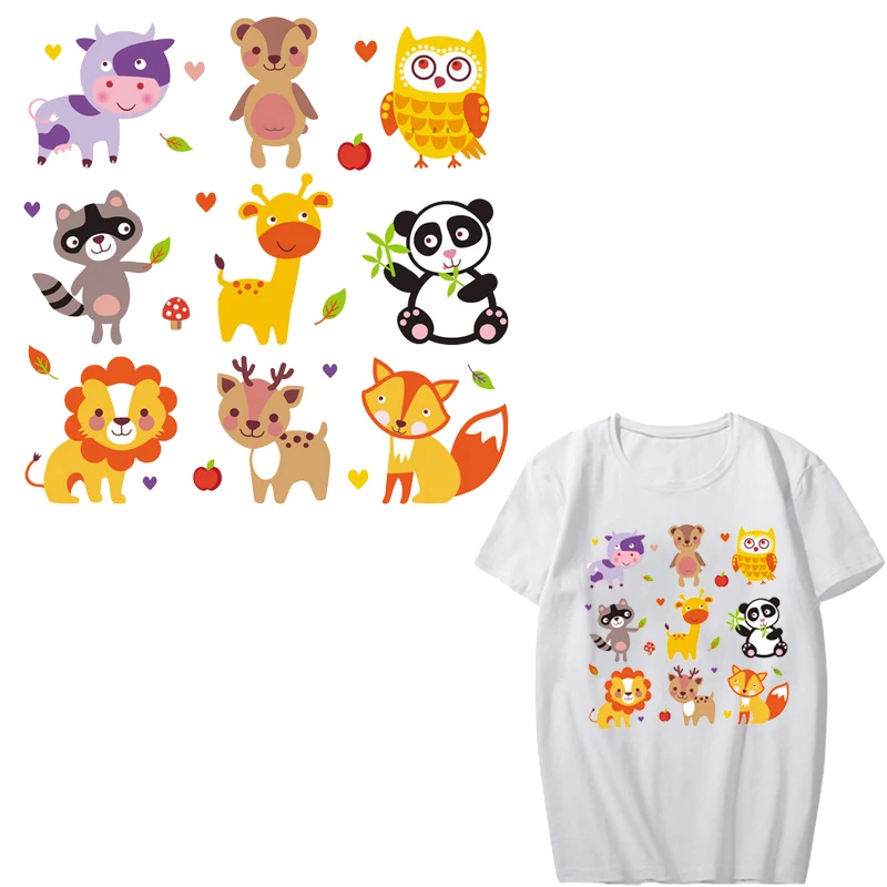 Cute Animal Patch Set Iron on Transfers Owl Panda Lion Patches for Kids Clothing Heat Transfer Vinyl Stickers on Clothes DIY
Cute Animal Patch Set Iron on Transfers Owl Panda Lion Patches for Kids Clothing Heat Transfer Vinyl Stickers on Clothes DIY