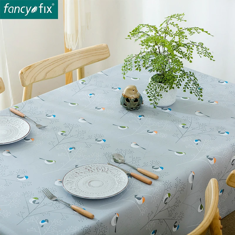 Fancy-Fix Elegant birds decorative table cloth for kitchen Oil-proof high temperature resistance tablecloth protection | Дом и сад
