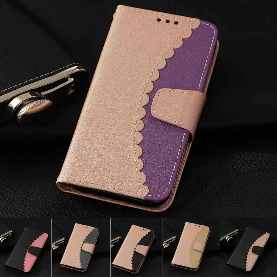 Кожаный чехол-книжка Milyssi Denim смешанных цветов для Samsung galaxy S7 S8 S9 Plus Edge J3 J5 J7 A5 2017 A8