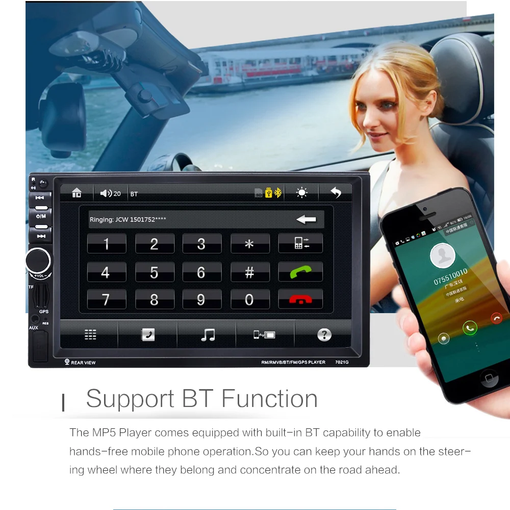 AOSHIKE GPS 7 Inch 2 Din Car MP5 Bluetooth Car Multimedia Player Card Machine With Steering Wheel Remote Control Universal
AOSHIKE GPS 7 Inch 2 Din Car MP5 Bluetooth Car Multimedia Player Card Machine With Steering Wheel Remote Control Universal