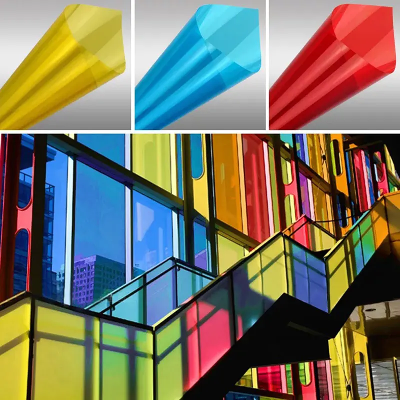30cm wide stained decorative glass film Colored insulation sunscreen membrane red bi-color transparent mirror window stickers
30cm wide stained decorative glass film Colored insulation sunscreen membrane red bi-color transparent mirror window stickers