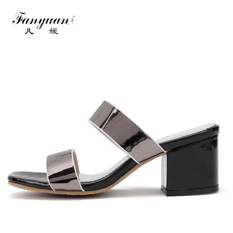 Fanyuan Fanyuan Fashion Shallow Outside Slippers concise High Heels Women Shoes Summer Open toe Female Slides Chaussures femme
Fanyuan Fanyuan Fashion Shallow Outside Slippers concise High Heels Women Shoes Summer Open toe Female Slides Chaussures femme