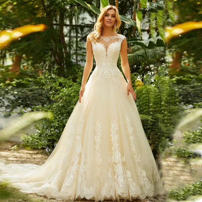 Eightale Elegant Wedding Dress Boho Appliques Princess A-Line Lace Wedding Gowns Long Train Bride Dress vestidos de festa 2019
Eightale Elegant Wedding Dress Boho Appliques Princess A-Line Lace Wedding Gowns Long Train Bride Dress vestidos de festa 2019