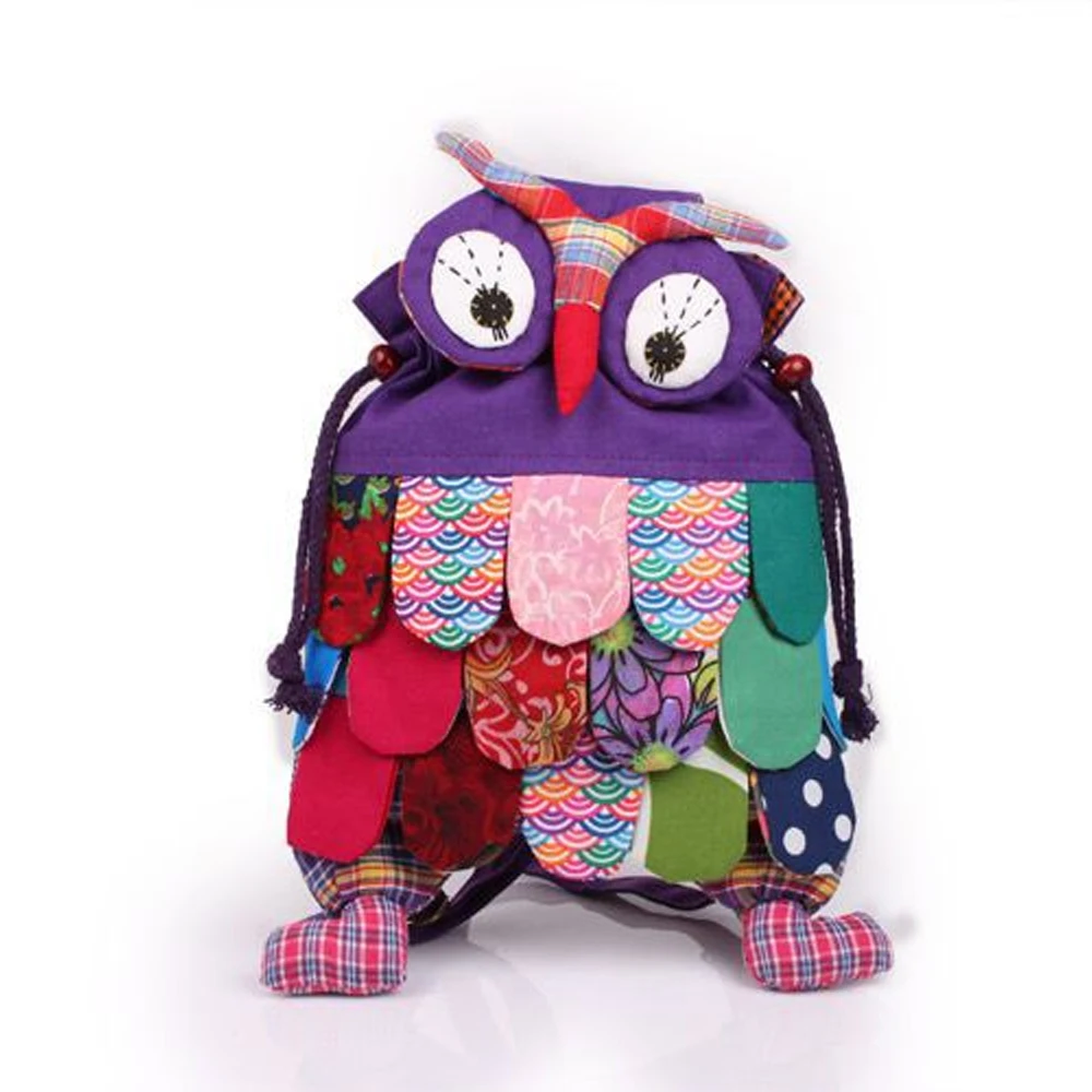 Фото Новинка 2017 года маленькие дети мода Симпатичный мини хлопок сова рюкзак Mochila
