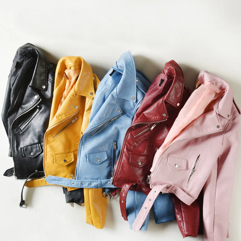 2018 Spring Autumn Fashion Women PU Leather Jacket Zipper Faux Leather Coat Ladies Short Coats Motorcycle Outerwear Tops AB1107
2018 Spring Autumn Fashion Women PU Leather Jacket Zipper Faux Leather Coat Ladies Short Coats Motorcycle Outerwear Tops AB1107