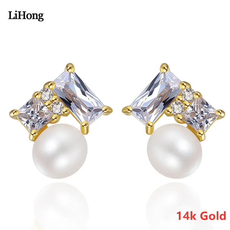New 14K Gold Jewelry Pearl Stud Earrings Women's Fashion Exquisite Zircon Stud Earrings K Gold Jewelry Gift
New 14K Gold Jewelry Pearl Stud Earrings Women's Fashion Exquisite Zircon Stud Earrings K Gold Jewelry Gift