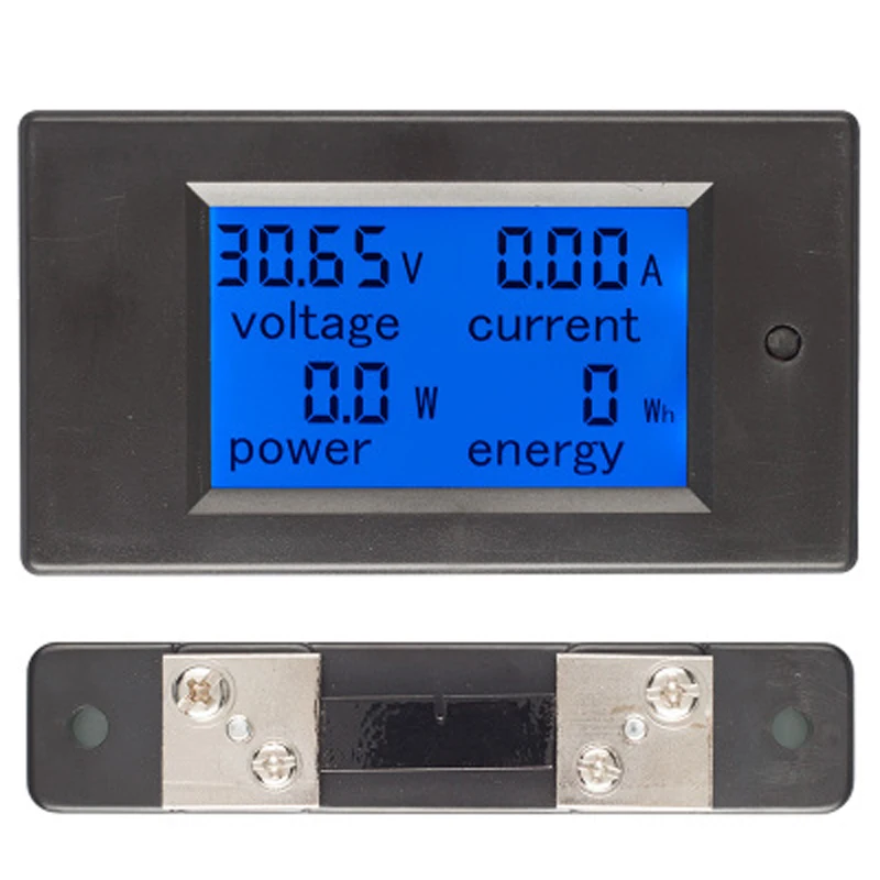 Blue LCD display DC 6.5-100V,50A voltage , ampere, power , Energy combination meter with 50A current shunt V , A, W , Wh meter
Blue LCD display DC 6.5-100V,50A voltage , ampere, power , Energy combination meter with 50A current shunt V , A, W , Wh meter