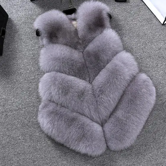 Пушистые 2019 зимние женские пальто из искусственного меха жилет меховые жилетки