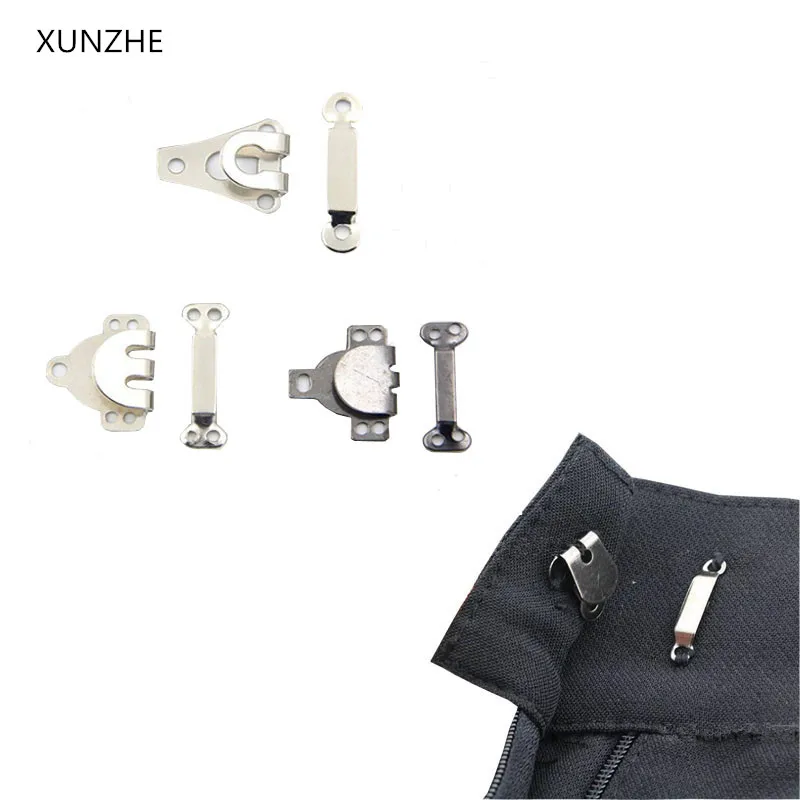 XUNZHE 50 шт. DIY брюки юбки крючки Латунные Крюк пришить серебряный черный цвет четыре