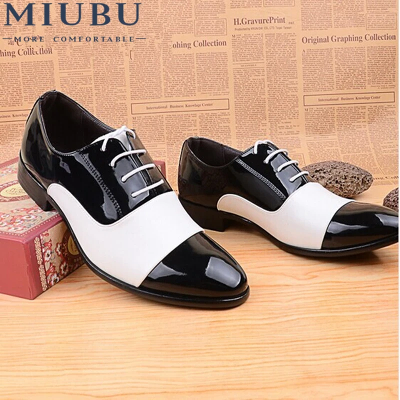 MIUBU Spring Autumn Fashion Men Shoes Patent Leather Men Dress Shoes White Black Male Soft Leather Wedding Oxford Shoes
MIUBU Spring Autumn Fashion Men Shoes Patent Leather Men Dress Shoes White Black Male Soft Leather Wedding Oxford Shoes