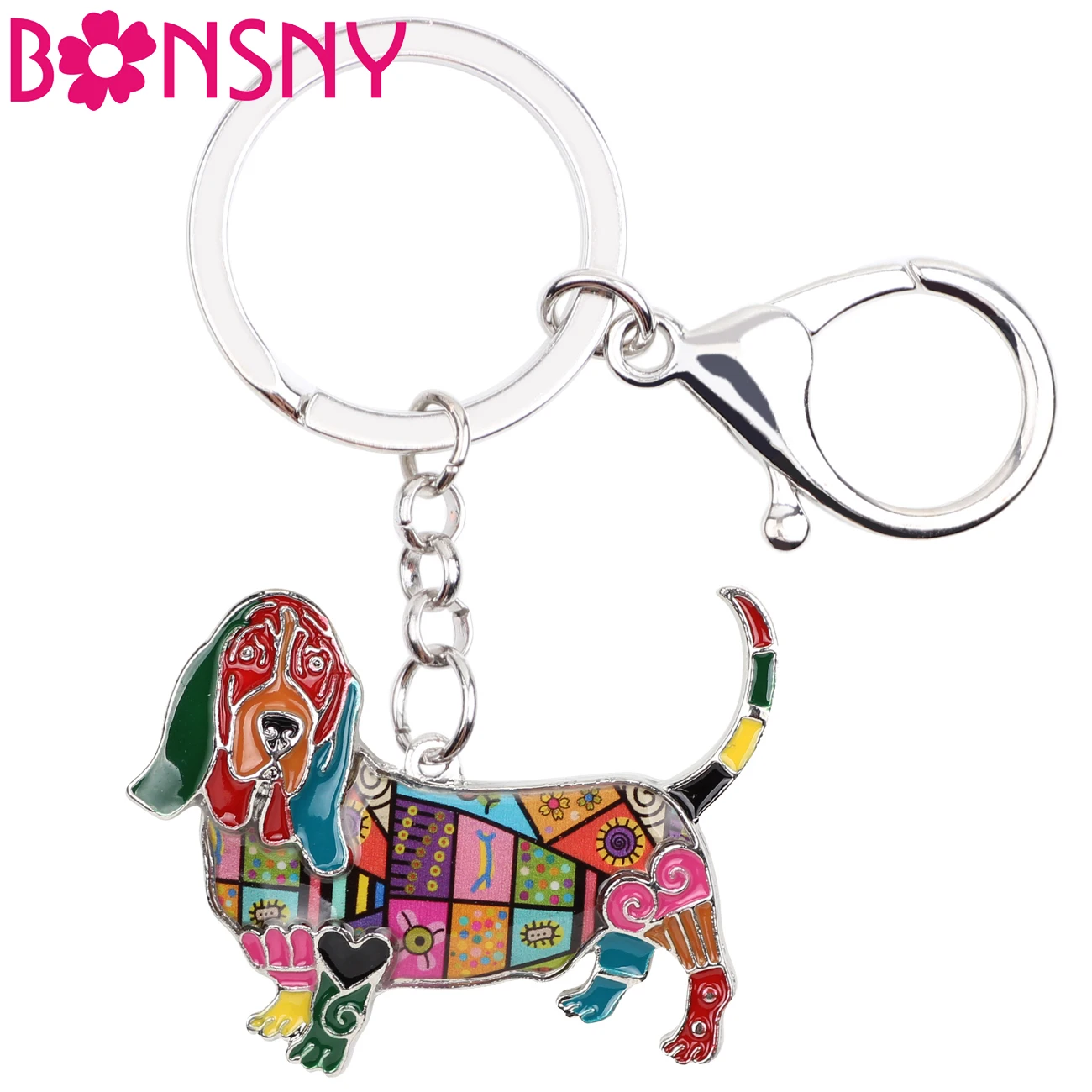 Bonsny Alloy Basset Hound Dog Key Chains Ring Handbag Bag Charm Key Holder New Enamel Keychain Animal Jewelry For Women Girl
Bonsny Alloy Basset Hound Dog Key Chains Ring Handbag Bag Charm Key Holder New Enamel Keychain Animal Jewelry For Women Girl